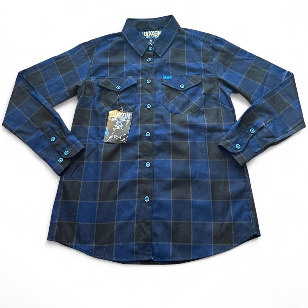 Dixxon Flannel Co x Robbie Maddison Men’s Maddo Blue Black Long Sleeve‎ Shirt L